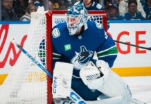 Demko Injury Update: No Timeline After Denver Visit Vancouver Canucks goalie Thatcher Demko in the net against the Winnipeg Jets at Rogers Arena