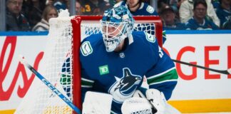Demko Injury Update: No Timeline After Denver Visit Vancouver Canucks goalie Thatcher Demko in the net against the Winnipeg Jets at Rogers Arena
