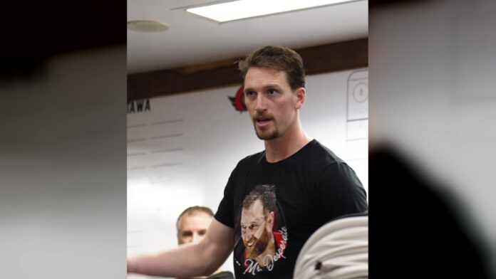 Thomas Chabot named Senators captain Thomas Chabot speaks in the Ottawa Senators locker room after being named the 11th captain in franchise history