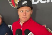 Stutzle on Sens Captaincy: ‘I Don’t Care About His Opinion’ Tim Stutzle speaks to reporters at the Senators Charity Open about Brad Marchand's captaincy comment