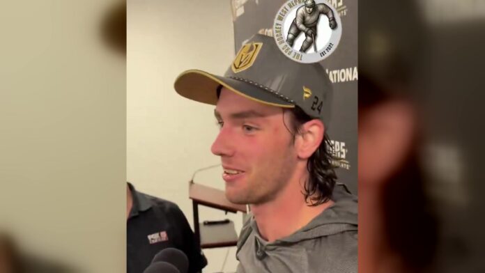 Trevor Connelly Vegas Golden Knights injury hit from behind Rookie Faceoff Utah Mammoth