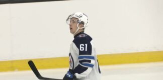Viggo Bjorck Debut: Two Points in His First Jets Game Viggo Bjorck celebrates his first goal in a Winnipeg Jets jersey at the 2026 Prospect Challenge in Gatineau
