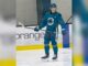 Stenberg Top Line: Sharks Rookie Joins Celebrini, Smith Will Smith smiles during a San Jose Sharks practice in April 2026