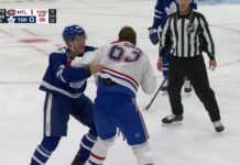 Xhekaj Brothers: Arber Watches Florian’s Fight From the Box Montreal Canadiens forward Florian Xhekaj fights Toronto Maple Leafs defenseman Marshall Rifai during a 2026 NHL preseason game at Scotiabank Arena