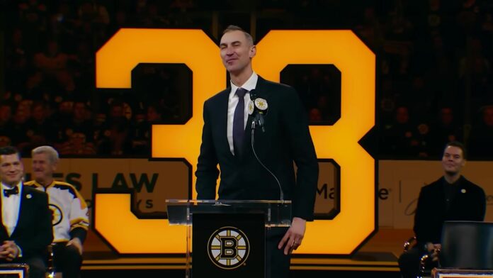 Zdeno Chara Bruins front office role Zdeno Chara speaks at his No. 33 number retirement ceremony at TD Garden as he takes on a bigger Bruins front office role