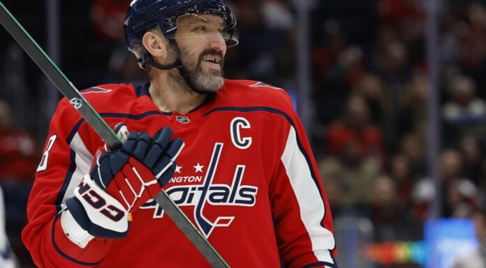 Ovechkin Contract: Capitals Discussed a Two-Year Deal Washington Capitals captain Alex Ovechkin smiles during a stoppage in play against the Maple Leafs at Capital One Arena