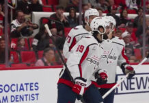Alex Tuch Goals: Two in Capitals Debut vs. Hurricanes Alex Tuch No. 89 celebrates a goal in his Washington Capitals debut against the Carolina Hurricanes at Lenovo Center