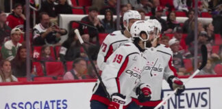Alex Tuch Goals: Two in Capitals Debut vs. Hurricanes Alex Tuch No. 89 celebrates a goal in his Washington Capitals debut against the Carolina Hurricanes at Lenovo Center