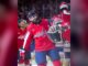 Alex Tuch Overtime Winner: Capitals Beat Former Team Sabres Alex Tuch smiling while celebrating a goal with Capitals teammates against the Buffalo Sabres