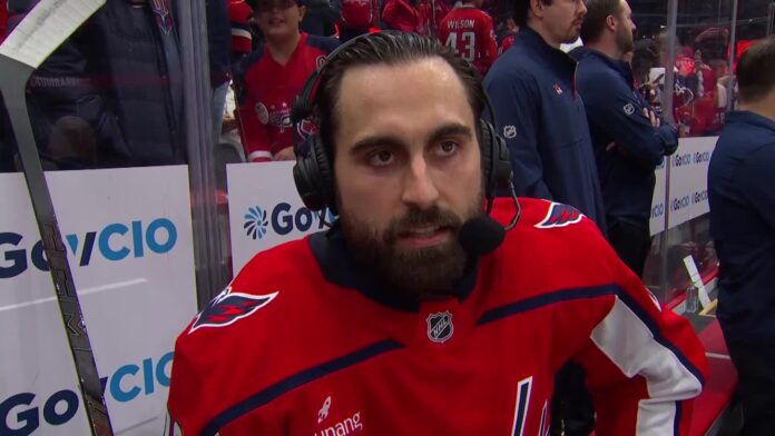 alex-tuch-capitals-tnt-interview-oct28 Alex Tuch Capitals TNT pregame interview about Alex Ovechkin