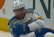 Alexey Toropchenko Injury: Blues Winger ‘More Than Day-to-Day’ Blues forward Alexey Toropchenko on the ice after an upper-body injury against the Dallas Stars in the 2026-27 season opener