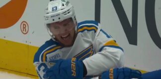 Alexey Toropchenko Injury: Blues Winger ‘More Than Day-to-Day’ Blues forward Alexey Toropchenko on the ice after an upper-body injury against the Dallas Stars in the 2026-27 season opener