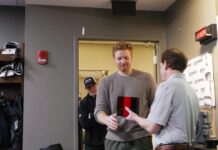 Andersen Stanley Cup Ring: Hurricanes Present It in Edmonton Frederik Andersen receives his Stanley Cup championship ring from Hurricanes GM Eric Tulsky in the Rogers Place visitors dressing room