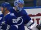 Andrei Vasilevskiy Wins: Ties Andy Moog for 20th All-Time Tampa Bay Lightning goaltender Andrei Vasilevskiy celebrates a 4-1 win over the Philadelphia Flyers, his 372nd NHL win tying Andy Moog