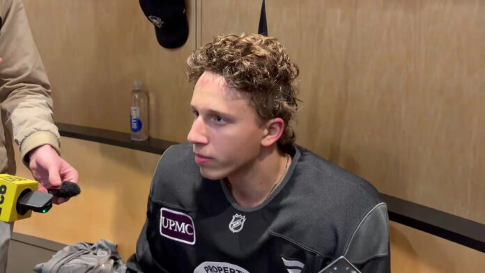 Ben Kindel Penguins practice return Penguins forward Ben Kindel speaks to reporters after returning to practice following his medical episode