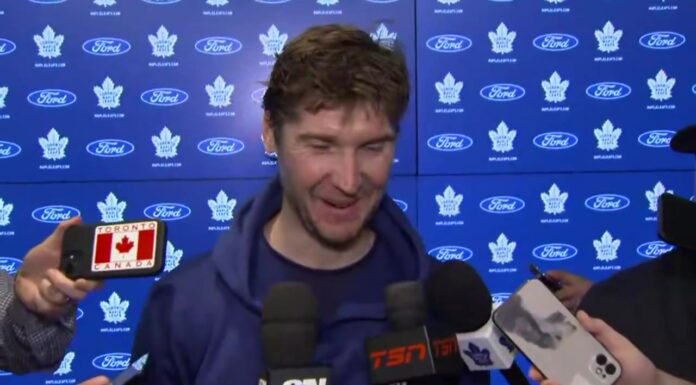 Bobrovsky Apologizes to McKenna: ‘I Completely Forgot’ Sergei Bobrovsky laughs while speaking to reporters about Gavin McKenna rookie lap at Maple Leafs media availability