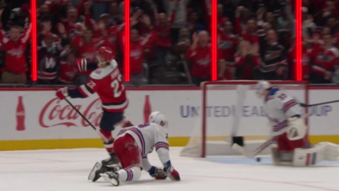 Boone Jenner Capitals goal Rangers Boone Jenner celebrates his first goal with the Washington Capitals against the Rangers