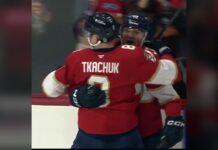 Brady Tkachuk Hat Trick: Second Straight, This One in OT Brady Tkachuk celebrates overtime winner hat trick for Panthers against Canucks