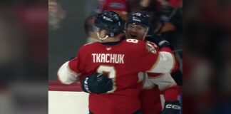 Brady Tkachuk Hat Trick: Second Straight, This One in OT Brady Tkachuk celebrates overtime winner hat trick for Panthers against Canucks