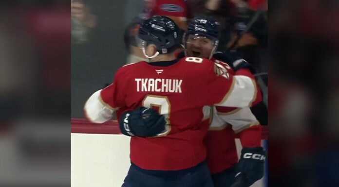 Brady Tkachuk Hat Trick: Second Straight, This One in OT Brady Tkachuk celebrates overtime winner hat trick for Panthers against Canucks