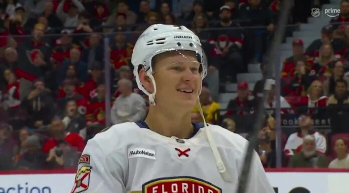 Tkachuk Tribute Video: Senators Honor Brady, Fans Boo Brady Tkachuk Panthers smiling at Ottawa Senators fans during return to Canadian Tire Centre