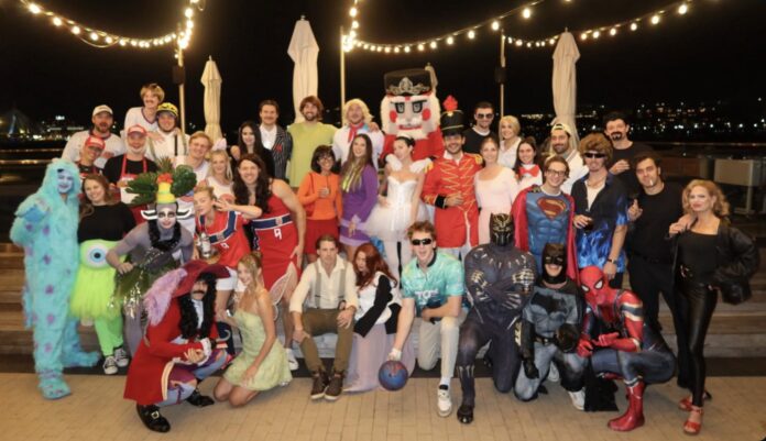 Bruins Halloween party 2026 Boston Bruins players and partners pose in Halloween costumes at the team party