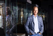 Charlie Jacobs Named Bruins Governor, Replacing Father Jeremy Charlie Jacobs Boston Bruins CEO and new governor standing beside Stanley Cup trophies