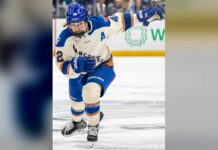Claire Thompson Retirement: Olympic Star Heads to Med School Claire Thompson skates for the Vancouver Goldeneyes during a PWHL game in 2026