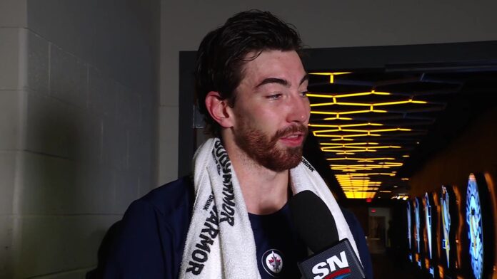 Clay Stevenson Jets first win Penguins Winnipeg Jets goalie Clay Stevenson speaks after his first win with the Jets, a 3-2 victory over the Pittsburgh Penguins