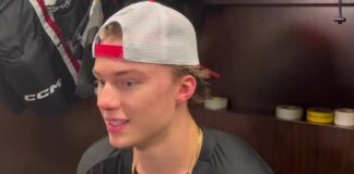 Connor Bedard Injury Update: Captain Back at Full Practice Connor Bedard Blackhawks captain speaking to reporters after returning to full practice