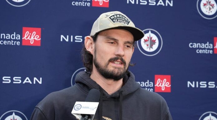 Hellebuyck Suspension: Jets Goalie’s Ban Ends Oct. 23 Connor Hellebuyck speaks to media at a Winnipeg Jets press conference