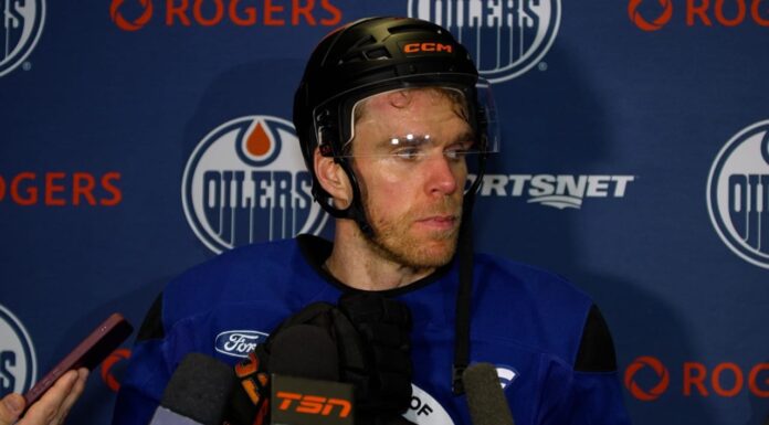 Connor McDavid Start: Oilers Captain Cares More About Game Feel Connor McDavid speaking to media after Edmonton Oilers practice at Rogers Place