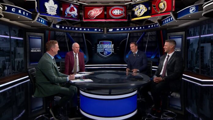 Sportsnet Saturday Headlines Friedman Zary Elliotte Friedman and the Sportsnet Saturday Night Hockey panel discussing NHL trade news including the Connor Zary Canucks report