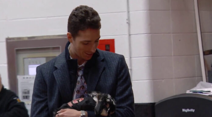 Devin Cooley Rabbit: Flames Goalie Brings Pet Bunny to Game Flames goalie Devin Cooley holds his pet rabbit Tito in the Scotiabank Saddledome tunnel