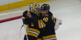 Michael DiPietro Shutout: Bruins Goalie Blanks Predators 6-0 Bruins goalie Michael DiPietro celebrates first career NHL shutout with JJ Peterka vs. Predators