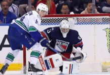 Rangers Beat Canucks 6-2 in First Game Without Shesterkin Rangers goalie Dylan Garand makes a save against the Canucks at Madison Square Garden