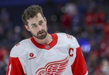 Dylan Larkin Trade: Dreger Details Red Wings’ Asking Price Dylan Larkin Detroit Red Wings captain during warmups ahead of trade asking price report