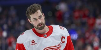 Dylan Larkin Trade: Dreger Details Red Wings’ Asking Price Dylan Larkin Detroit Red Wings captain during warmups ahead of trade asking price report