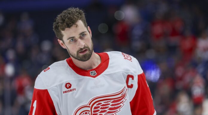Dylan Larkin Trade: Dreger Details Red Wings’ Asking Price Dylan Larkin Detroit Red Wings captain during warmups ahead of trade asking price report