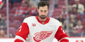 Red Wings Suspend Larkin Without Pay After He Refuses to Play Dylan Larkin of the Detroit Red Wings skates during warmup before the game against the Montreal Canadiens at the Bell Centre