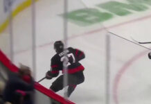 Senators’ Eklund Out ‘Extended’ Period With Ankle Injury William Eklund Senators ankle injury hit by Flyers defenseman Simon Benoit along the boards