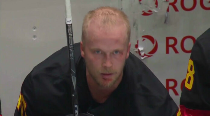 Elias Pettersson Hits: Eight in Each of Last Two Games Elias Pettersson on the Vancouver Canucks bench during a game against the Calgary Flames at Rogers Arena