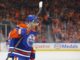 Evan Bouchard Record: Oilers D-Man Tops a 1917 Mark Edmonton Oilers defenseman Evan Bouchard celebrates a goal against the Vancouver Canucks at Rogers Place