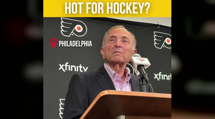 NHL Hot for Hockey Campaign Pulled From Spotify After One Week NHL commissioner Gary Bettman answers a question about the Hot for Hockey romance campaign in Philadelphia
