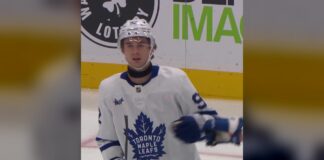 Gavin McKenna Two-Goal Game: Youngest Leaf Since 1944 Gavin McKenna Maple Leafs celebrates power-play goal against Kraken