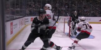 Hodgson Ejected for Boarding Brandt Clarke as Kings Beat Senators Hayden Hodgson boarding hit on Brandt Clarke, Senators vs. Kings