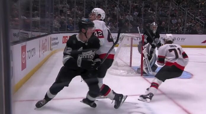 Hodgson Ejected for Boarding Brandt Clarke as Kings Beat Senators Hayden Hodgson boarding hit on Brandt Clarke, Senators vs. Kings