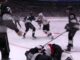 Hayden Hodgson Suspension Hearing Set for Hit on Brandt Clarke Kings defenseman Brandt Clarke down on the ice after Hayden Hodgson boarding hit as Kings and Senators players scrum