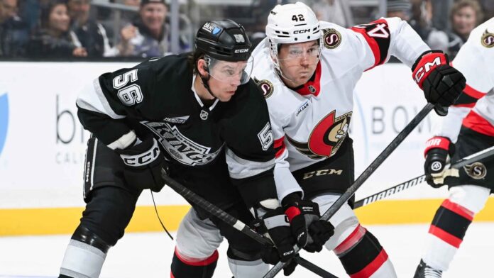 Hayden Hodgson suspension Senators Kings Senators forward Hayden Hodgson battles Kings player during Ottawa vs. Los Angeles game