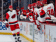 Mark Jankowski Goal Streak: Hits Six as Canes Beat Jets Hurricanes forward celebrates goal at the bench during win over Jets in Winnipeg